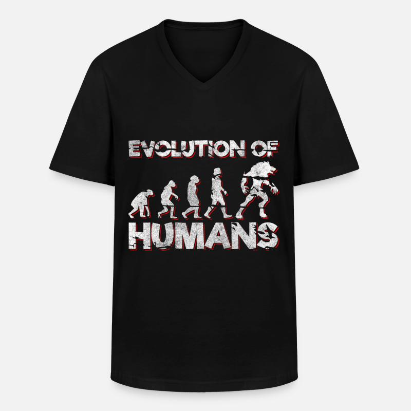 Monster Figur Süß - Männer-T-Shirt mit V-Ausschnitt - Schwarz