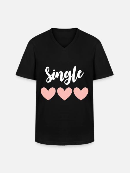 Célibataire - T-shirt col V Homme - noir