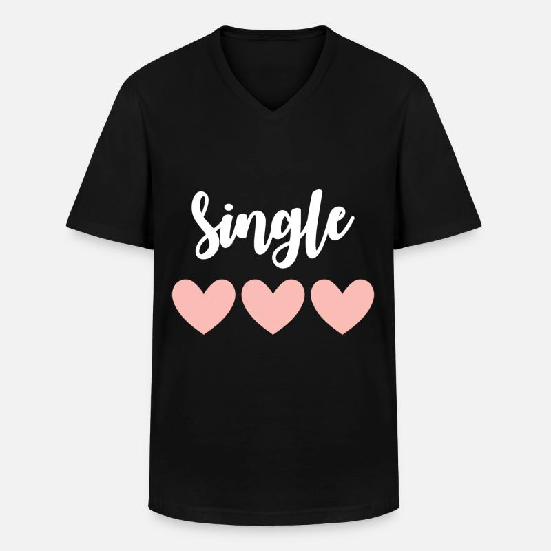 Single - Men's V-Neck T-Shirt - black