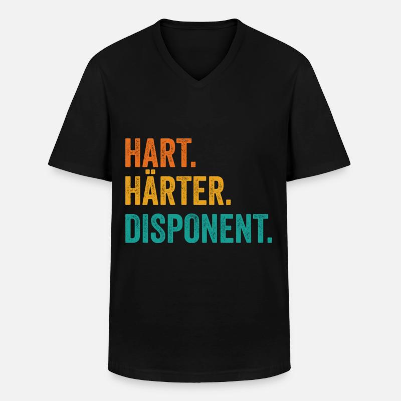 Disponent - Männer-T-Shirt mit V-Ausschnitt - Schwarz