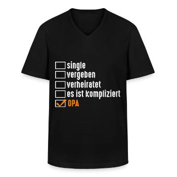 Großvater Großpapa Opi Opa - Männer-T-Shirt mit V-Ausschnitt - Schwarz - Vorne - AI Model Male 178 dark (178cm)
