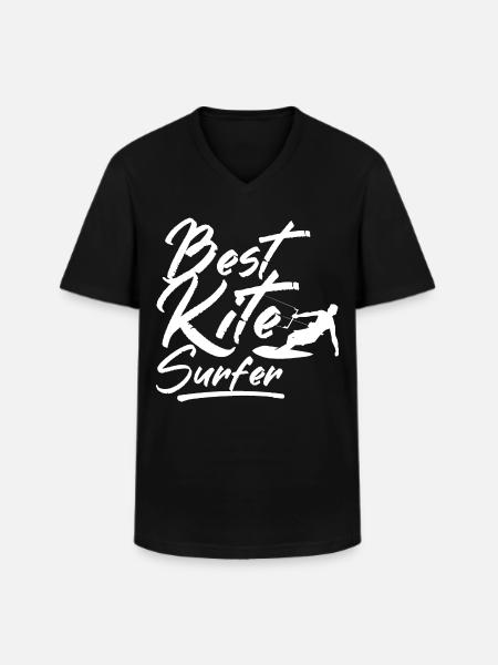 Best Kitesurfer Kitesurfing Kitesurf - Men's V-Neck T-Shirt - black