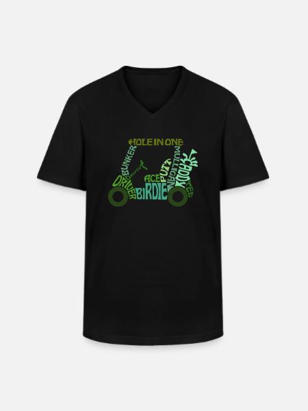 Golf Golf Golf-Begriffe - Männer-T-Shirt mit V-Ausschnitt - Schwarz