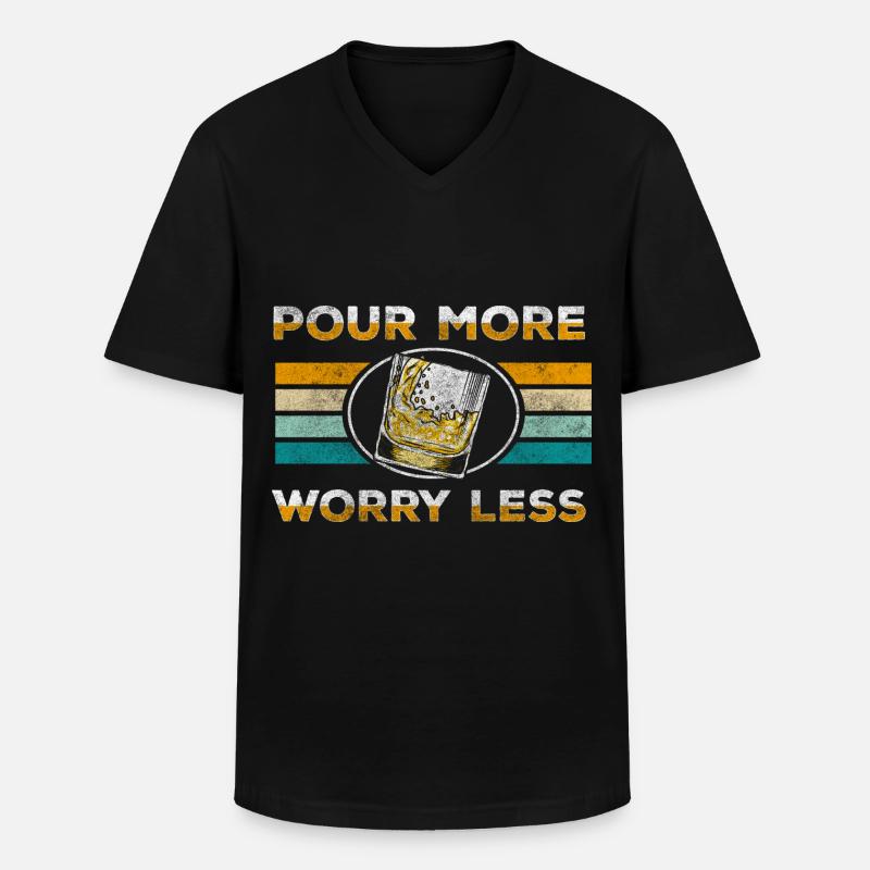 drinks longsdrinks - Männer-T-Shirt mit V-Ausschnitt - Schwarz