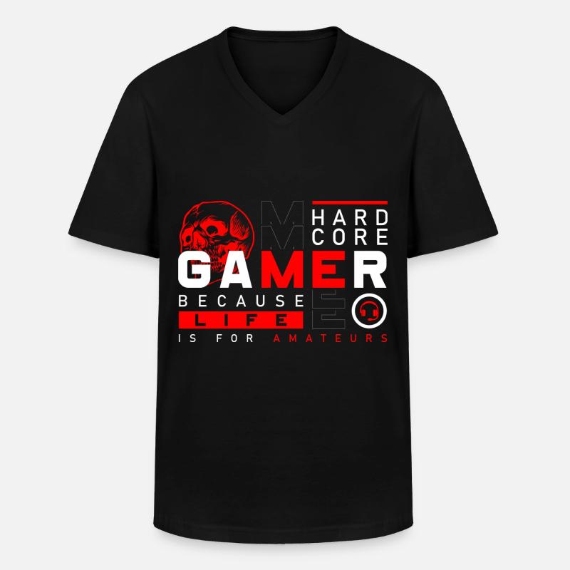 PC E-Sport Grafik - Männer-T-Shirt mit V-Ausschnitt - Schwarz