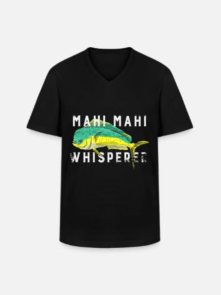 mahi mahi Whisperer Whisperer - Men's V-Neck T-Shirt - black