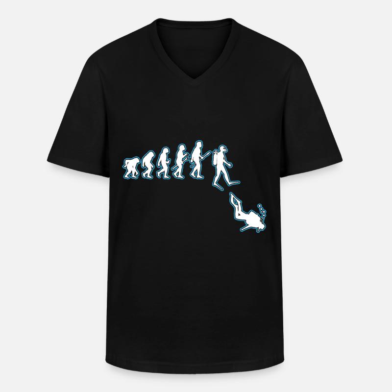 Diver Evolution - Men's V-Neck T-Shirt - black