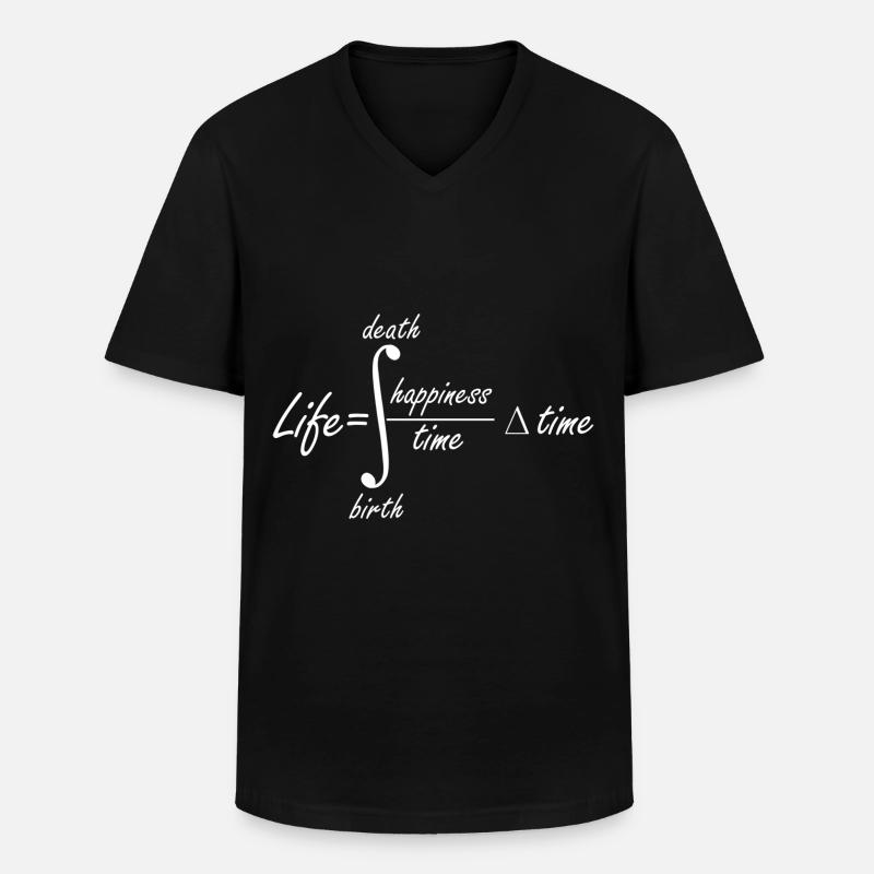 matematica spiritosa dicendo - Maglietta da uomo classica con scollo a V - nero