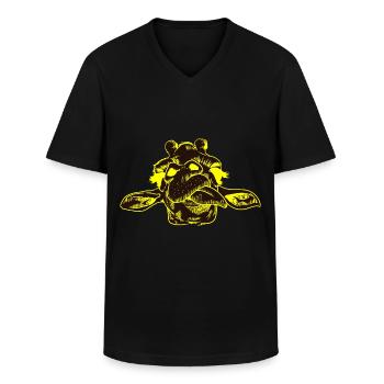 Giraffe Giraffen Safari - Männer-T-Shirt mit V-Ausschnitt - Schwarz - Vorne - AI Model Male 178 dark (178cm)