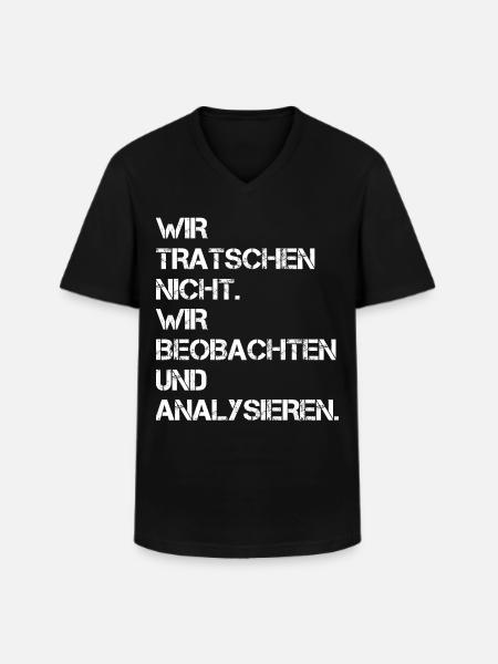 Gossip Observing Analyzing Gossiping Women - Men's V-Neck T-Shirt - black
