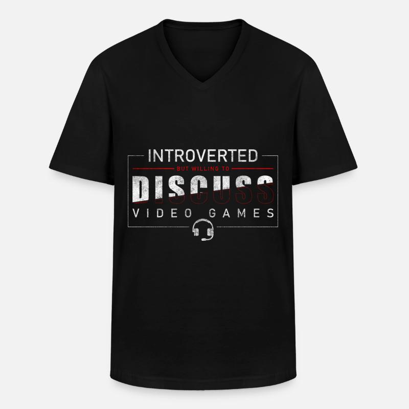 Zocker PC Masterrace Streaming - Men's V-Neck T-Shirt - black