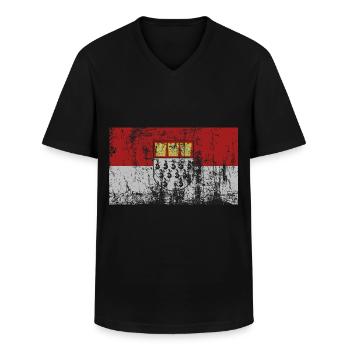 köln - Männer-T-Shirt mit V-Ausschnitt - Schwarz - Vorne - AI Model Male 178 dark (178cm)