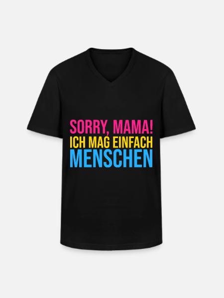 Pansexuell Regenbogenflagge - Männer-T-Shirt mit V-Ausschnitt - Schwarz