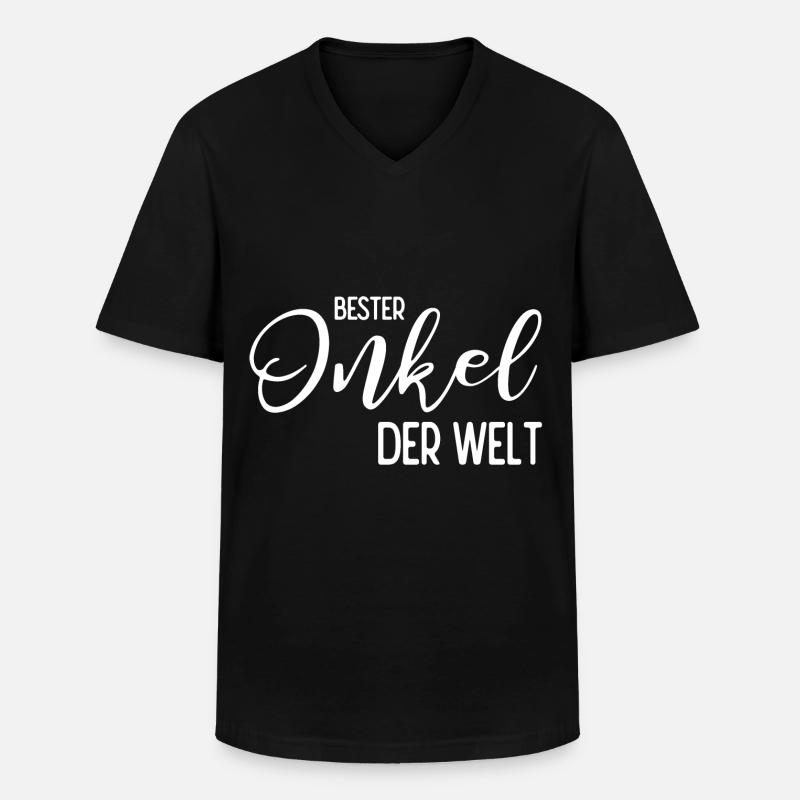 Bester Onkel der Welt - Männer-T-Shirt mit V-Ausschnitt - Schwarz