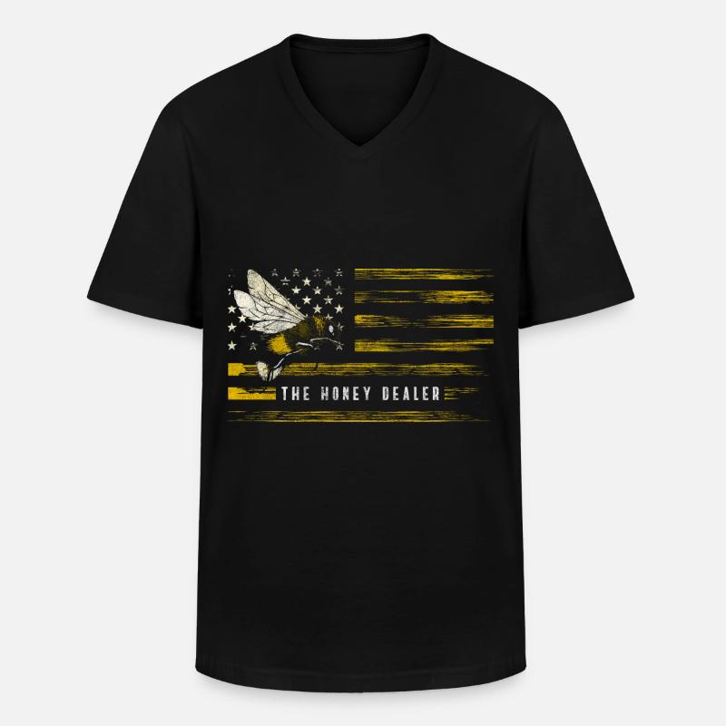 Bee Bumblebee Insect Bee - Men's V-Neck T-Shirt - black