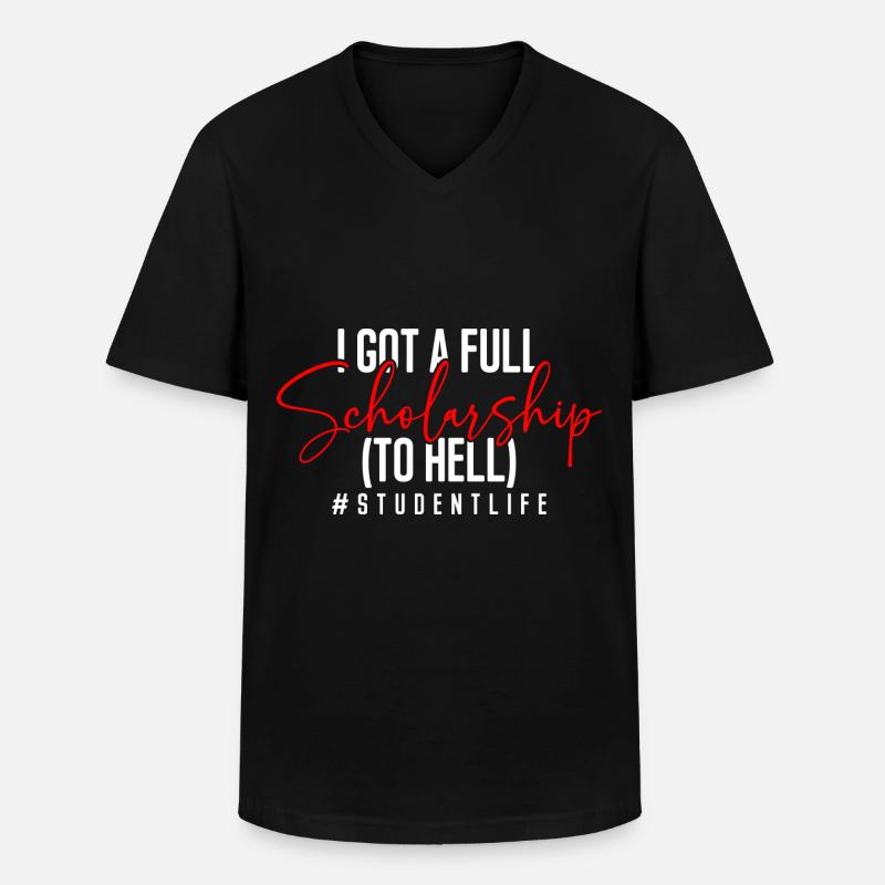 Degree in Computer Science - Men's V-Neck T-Shirt - black