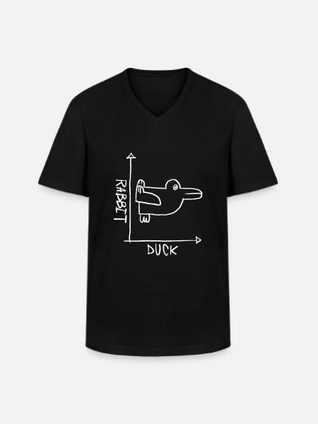 Rabbit Duck Ducks Duck - Men's V-Neck T-Shirt - black