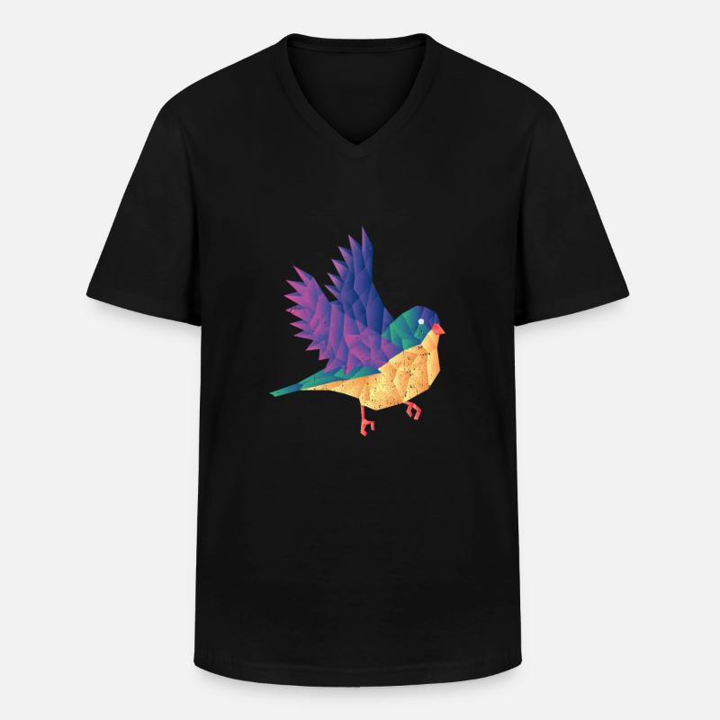Vögel Vogelbeobachter Frühling Vogel - Männer-T-Shirt mit V-Ausschnitt - Schwarz