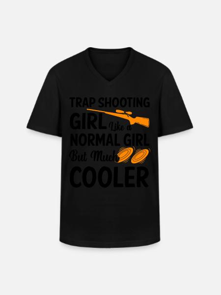 Trapschießen - Männer-T-Shirt mit V-Ausschnitt - Schwarz