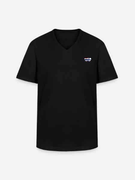 Thaïlande Finlande Flag Heart - T-shirt col V Homme - noir