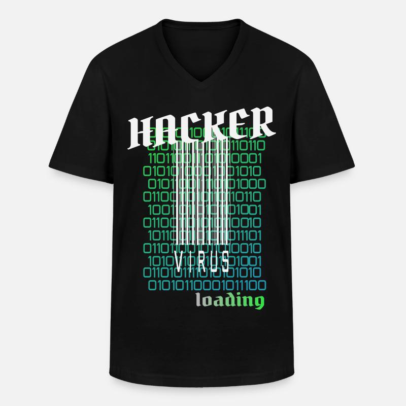 Anonymous, hacker - Men's V-Neck T-Shirt - black