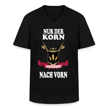 Korn bringt uns nach vorn Geschenk Alkohol Party - Männer-T-Shirt mit V-Ausschnitt - Schwarz - Vorne - AI Model Male 178 dark (178cm)