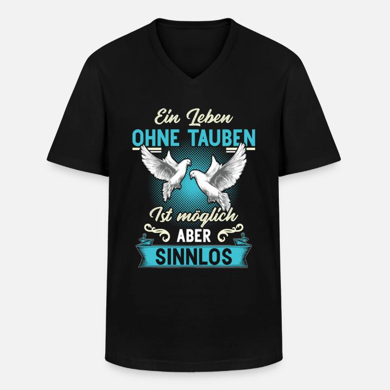 Brieftaube Tauben Flüsterer Taubenzüchter Geschenk - Männer-T-Shirt mit V-Ausschnitt - Schwarz