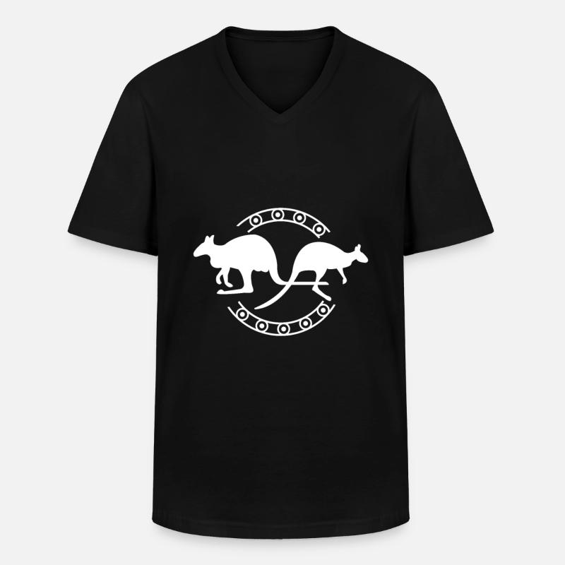 Kangaroo - Kangaroo / Australia - Conservation - Men's V-Neck T-Shirt - black