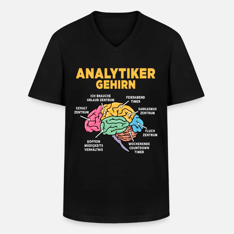 Analytiker - Männer-T-Shirt mit V-Ausschnitt - Schwarz