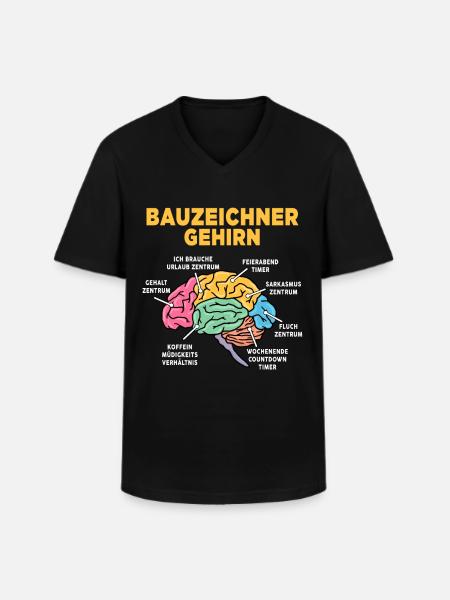 Bauzeichner - Männer-T-Shirt mit V-Ausschnitt - Schwarz