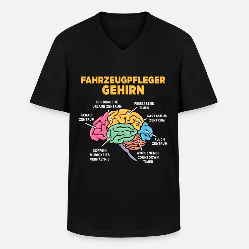 Fahrzeugpfleger - Männer-T-Shirt mit V-Ausschnitt - Schwarz