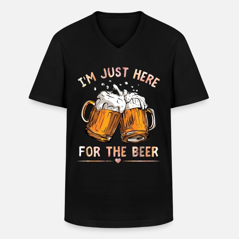 Biertrinker lustiger Spruch, Biergläser - Männer-T-Shirt mit V-Ausschnitt - Schwarz