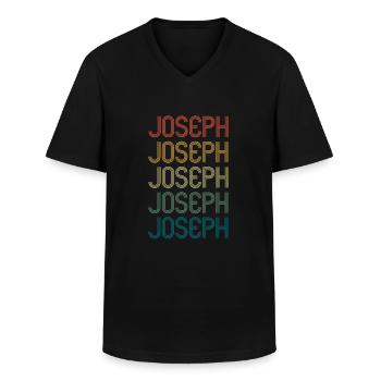 JOSEPH Vorname Geburtstag Name Spruch - Männer-T-Shirt mit V-Ausschnitt - Schwarz - Vorne - AI Model Male 178 dark (178cm)