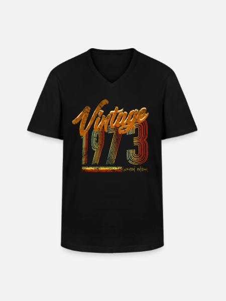 Millésime 1973 Edition Limitée - T-shirt col V Homme - noir