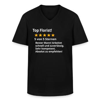 Bester Florist Spruch Lustig Florist - Männer-T-Shirt mit V-Ausschnitt - Schwarz - Vorne - AI Model Male 178 dark (178cm)
