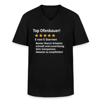 Bester Ofenbauer Spruch Lustig Ofenbauer - Männer-T-Shirt mit V-Ausschnitt - Schwarz - Vorne - AI Model Male 178 dark (178cm)