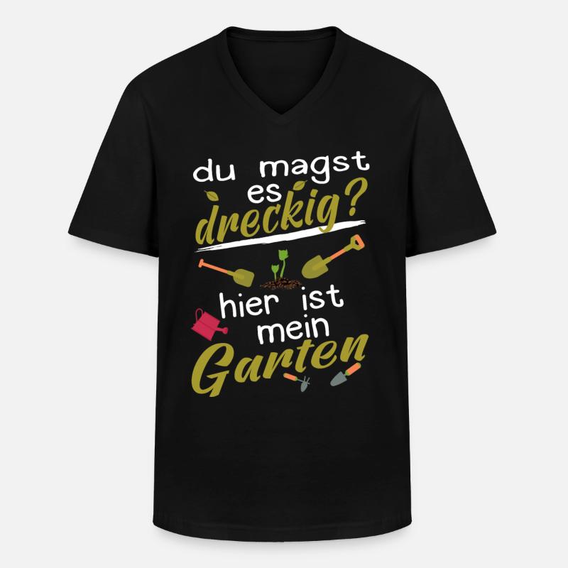 Blumenbeauftragte Gärtner Garten Gärtnerin - Männer-T-Shirt mit V-Ausschnitt - Schwarz