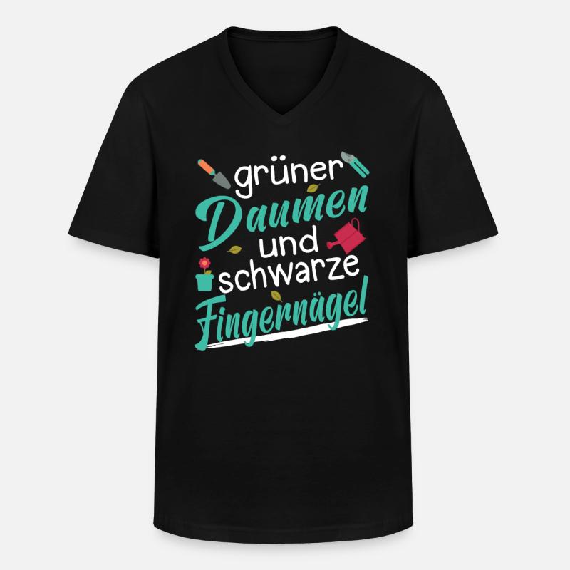 Gärtner Garten Gärtnerin Blumenbeauftragte - Männer-T-Shirt mit V-Ausschnitt - Schwarz