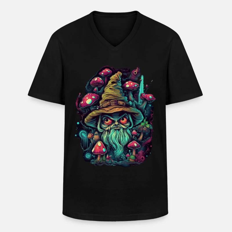 Trippy Goblin - Männer-T-Shirt mit V-Ausschnitt - Schwarz