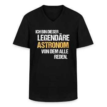 Astronom Legende Astronom - Männer-T-Shirt mit V-Ausschnitt - Schwarz - Vorne - AI Model Male 178 dark (178cm)