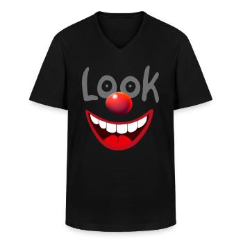 Clown Look - Männer-T-Shirt mit V-Ausschnitt - Schwarz - Vorne - AI Model Male 178 dark (178cm)