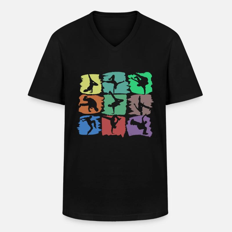 Breakdance und Breakdancer - B-Boying Geschenk - Männer-T-Shirt mit V-Ausschnitt - Schwarz
