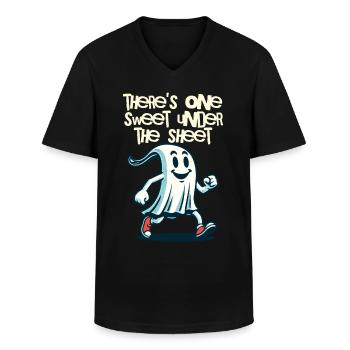 Last Minute Kostüm Unheimliches Halloween - Männer-T-Shirt mit V-Ausschnitt - Schwarz - Vorne - AI Model Male 178 dark (178cm)