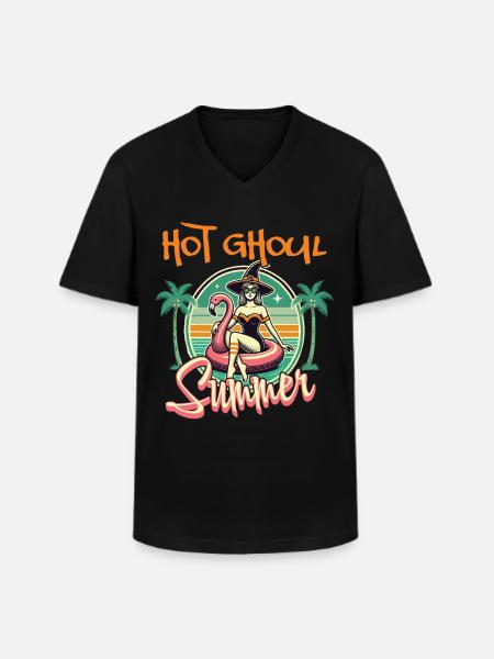 Hot Ghoul Summer Vibes - Men's V-Neck T-Shirt - black