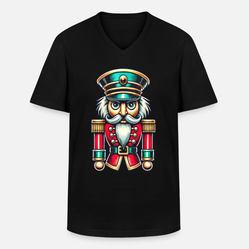Christmas Nutcracker Stylish Classic - Men's V-Neck T-Shirt - black