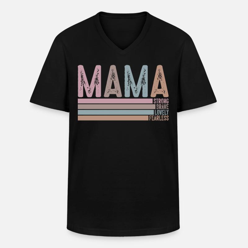 Mama - Männer-T-Shirt mit V-Ausschnitt - Schwarz