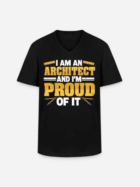 Architect - Men's V-Neck T-Shirt - black