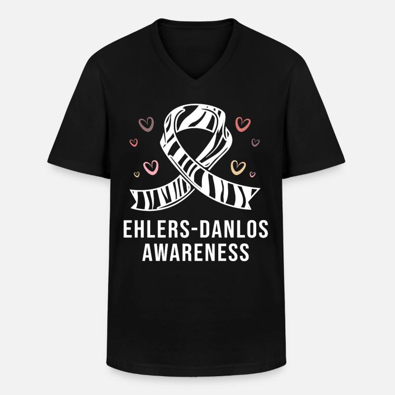 Ehlers-Danlos-Syndrom EDS HSD - Männer-T-Shirt mit V-Ausschnitt - Schwarz
