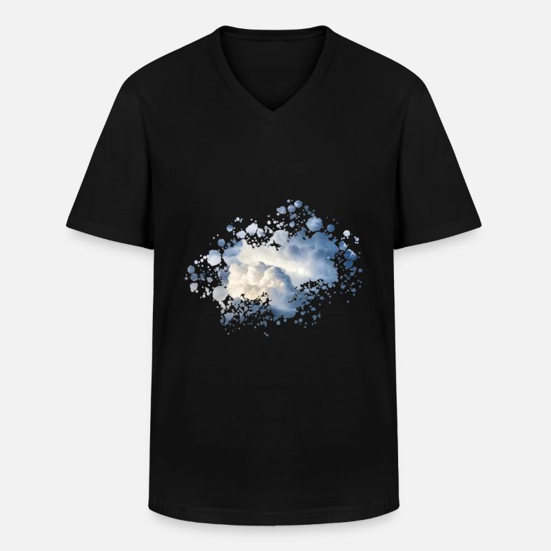 Splash - Männer-T-Shirt mit V-Ausschnitt - Schwarz
