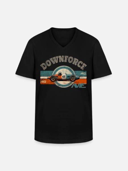 Downforce One - Men's V-Neck T-Shirt - black